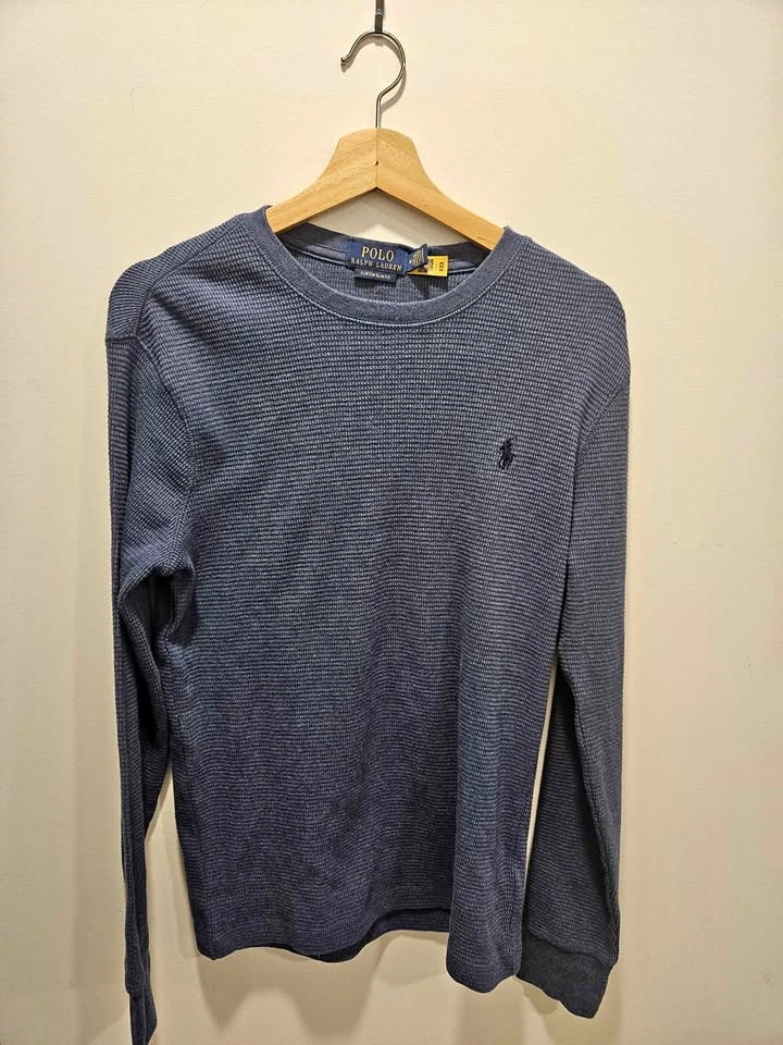 Polo Ralph Lauren Blue Waffle Shirt (Men's size: M) BRAND NEW!