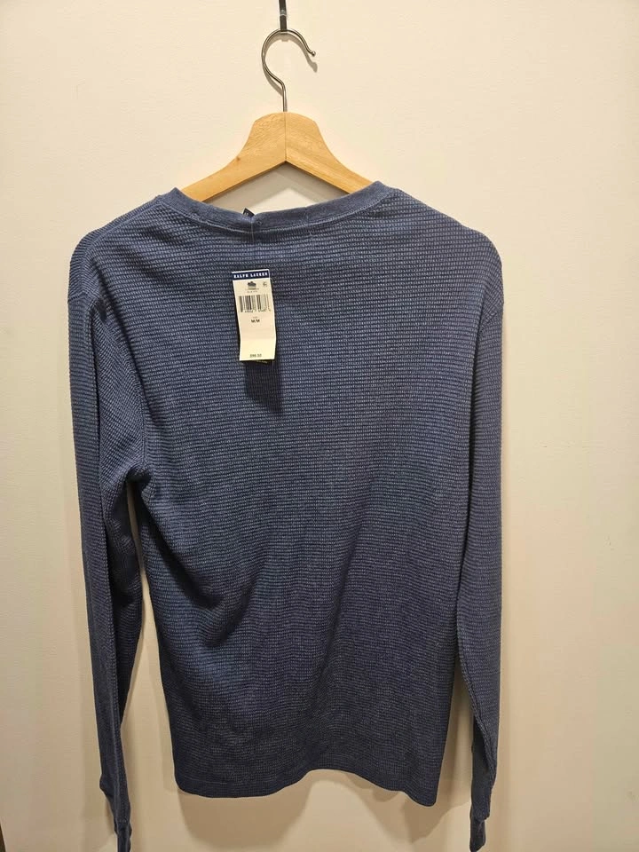 Polo Ralph Lauren Blue Waffle Shirt (Men's size: M) BRAND NEW! - photo 2
