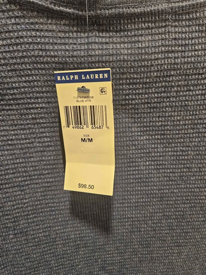 Polo Ralph Lauren Blue Waffle Shirt (Men's size: M) BRAND NEW! - photo 3