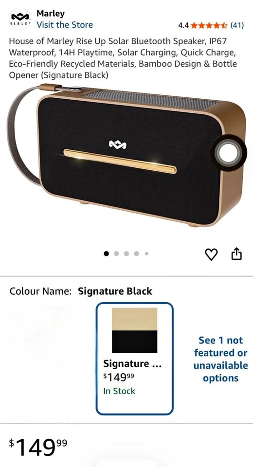 Marley Rise Up Solar Bluetooth Speaker