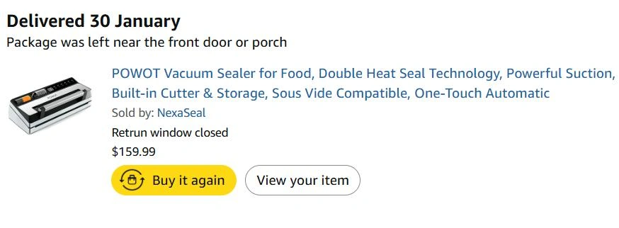 Vacuum Sealer – Double Heat Seal, 6 Modes, Built-in Cutter - photo 2