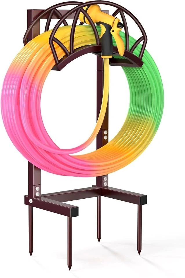 Freestanding Garden Hose Holder – Holds 160ft, Heavy Duty Metal,