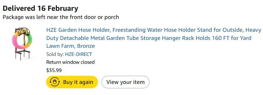 Freestanding Garden Hose Holder – Holds 160ft, Heavy Duty Metal, - photo 2