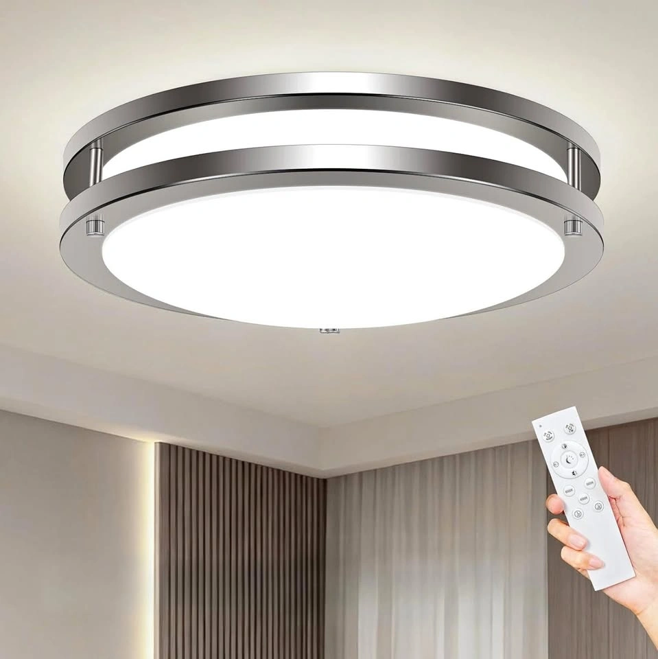 10" LED Flush Mount Ceiling Light – Dimmable, 3000K-6500K, Remot