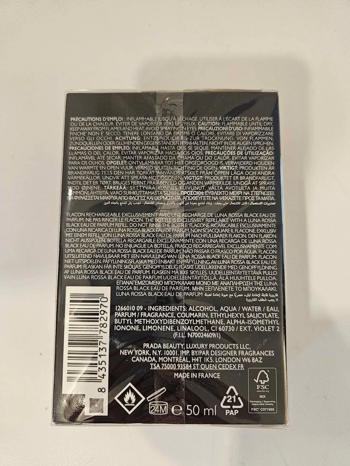 Luxury Black Luna Rossa Eau de Parfum 50ml (Brand New) - photo 2