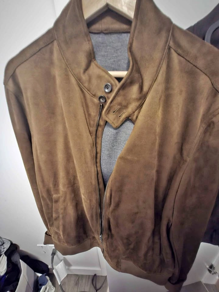 Mango Man Suede Jacket Size M