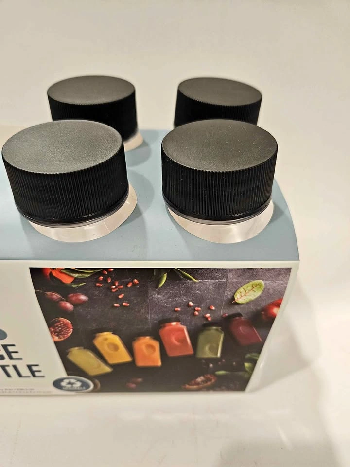 4-pack Clear Plastic Juice Bottles
