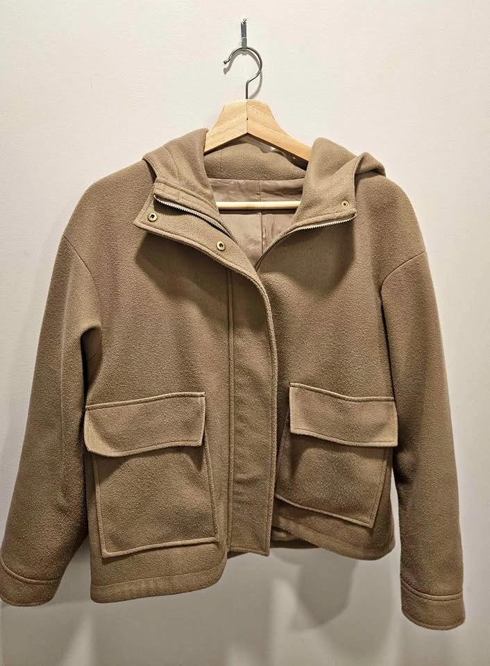 Brown hooded jacket (Women's size: L)