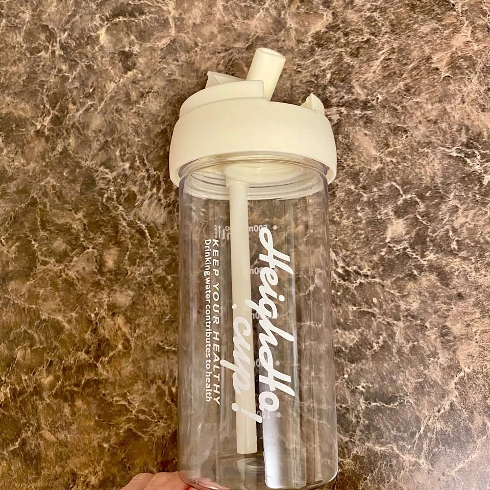 Water Bottle with Straw 500ml