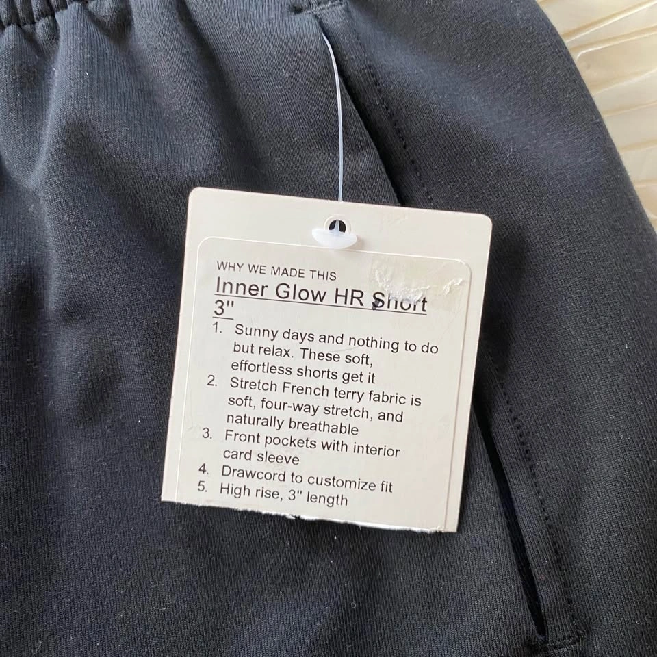 NWT Lululemon Inner Glow High Rise Short 3" - Black, Size 8 - photo 5