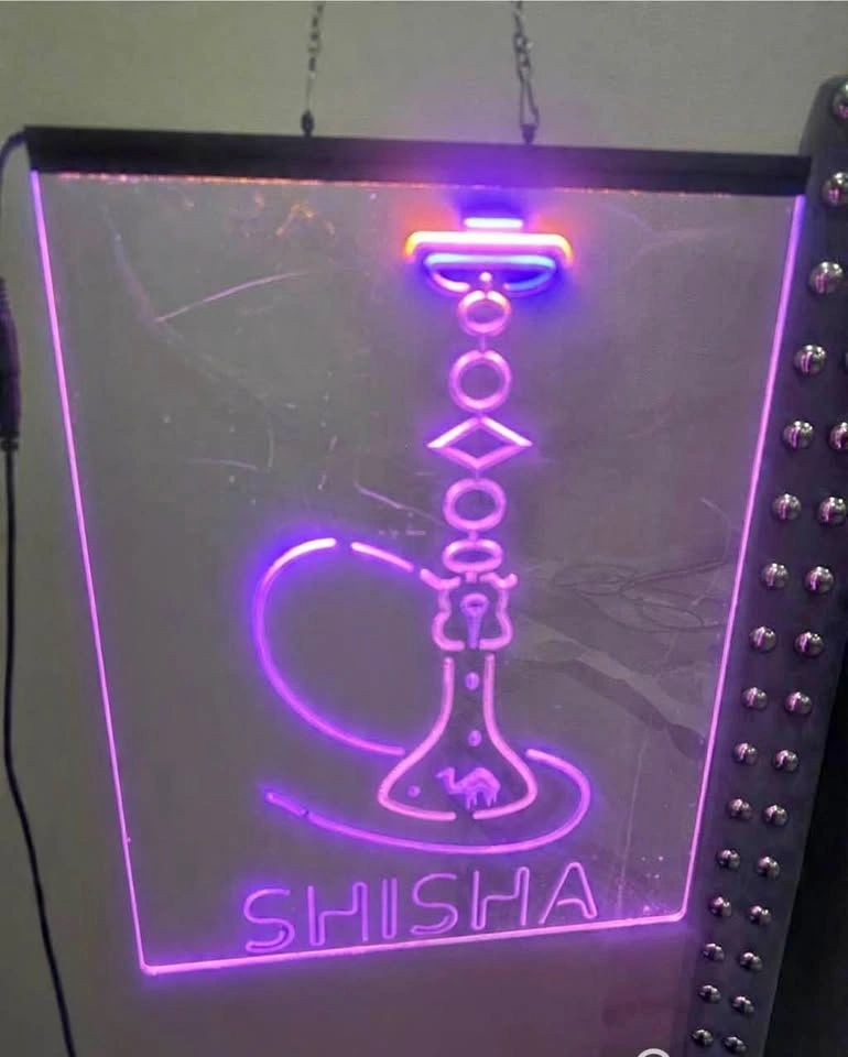 LED Neon Shisha Sign – Purple Glow – Lounge/Room Decor