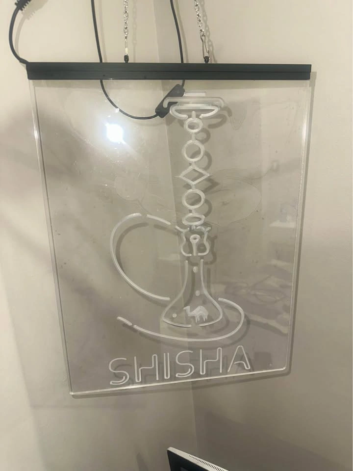 LED Neon Shisha Sign – Purple Glow – Lounge/Room Decor - photo 3