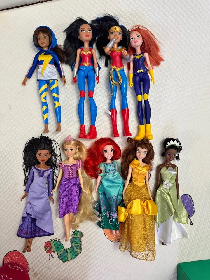 Disney Princess and DC Super Hero Girls Doll Lot