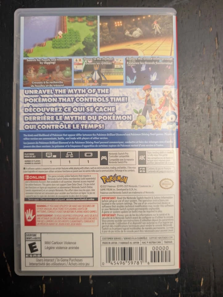 POKEMON BRILLIANT DIAMOND NINTENDO SWITCH GAME - photo 2