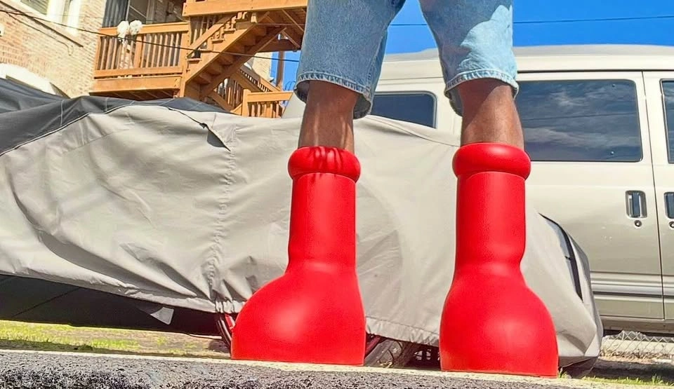 Authentic MSCHF Big Red Boots Size 10 – Clean, Worn Lightly – Fa