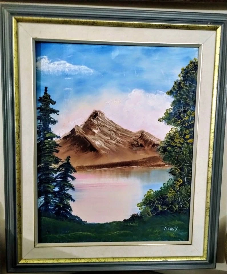 Mid-century Original Oil Painting, Framed, Signed