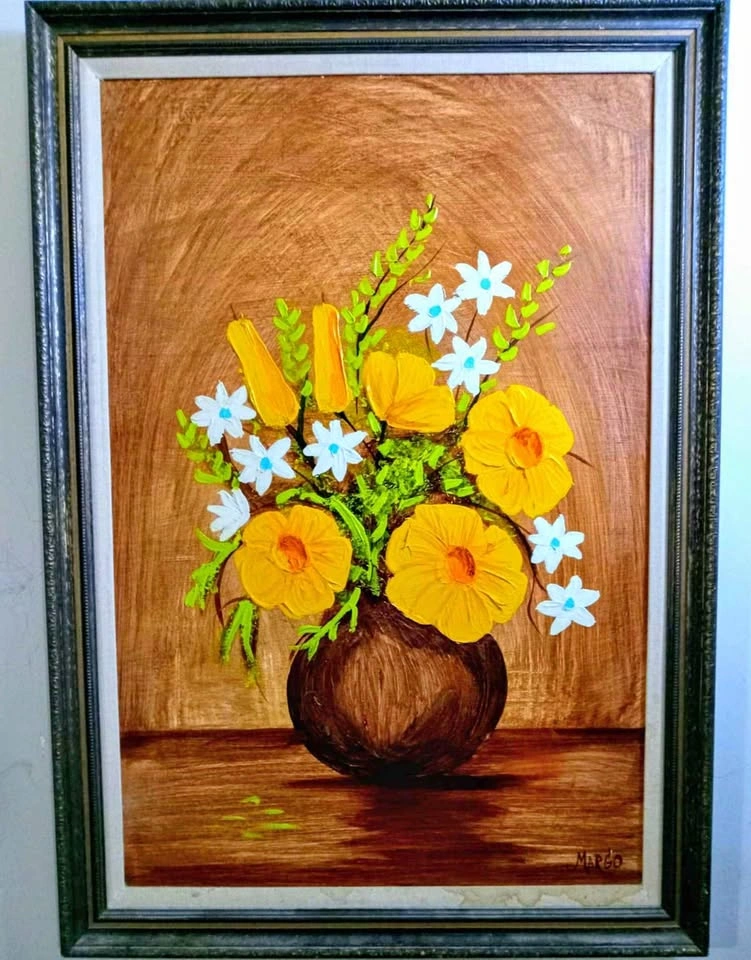 Large Original Vintage Oil Painting, Framed, Signed