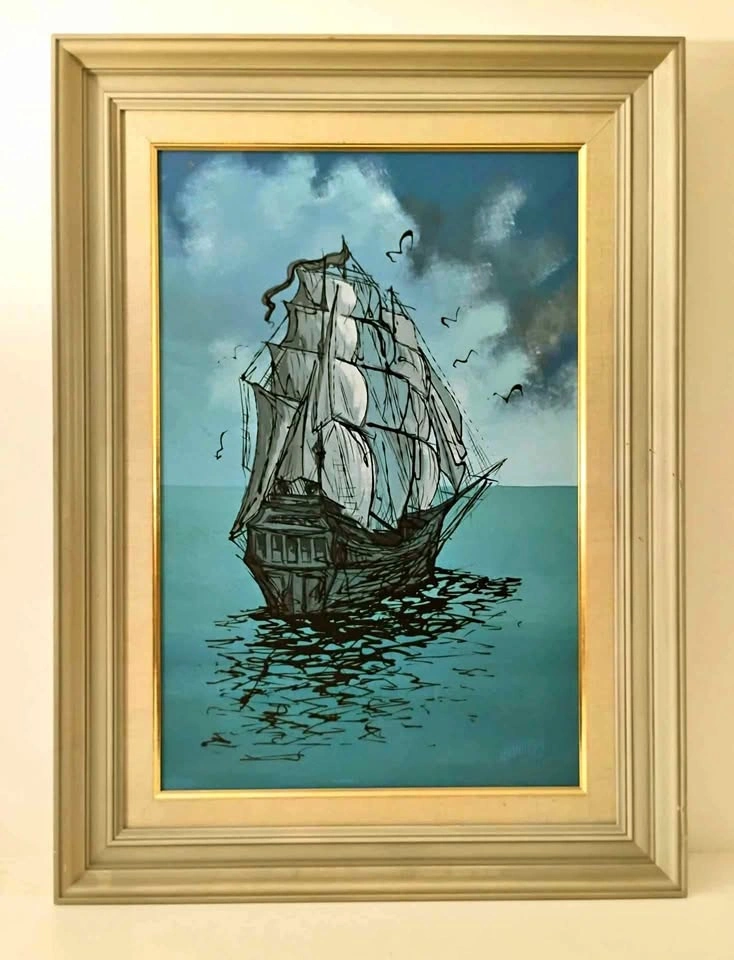 Large Signed Original Antique Oil Painting $55