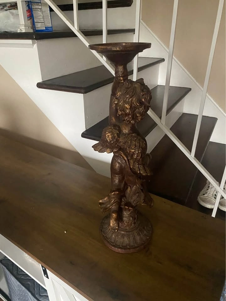 Angel Candleholder Statue 19”h x 7 “w base - photo 2