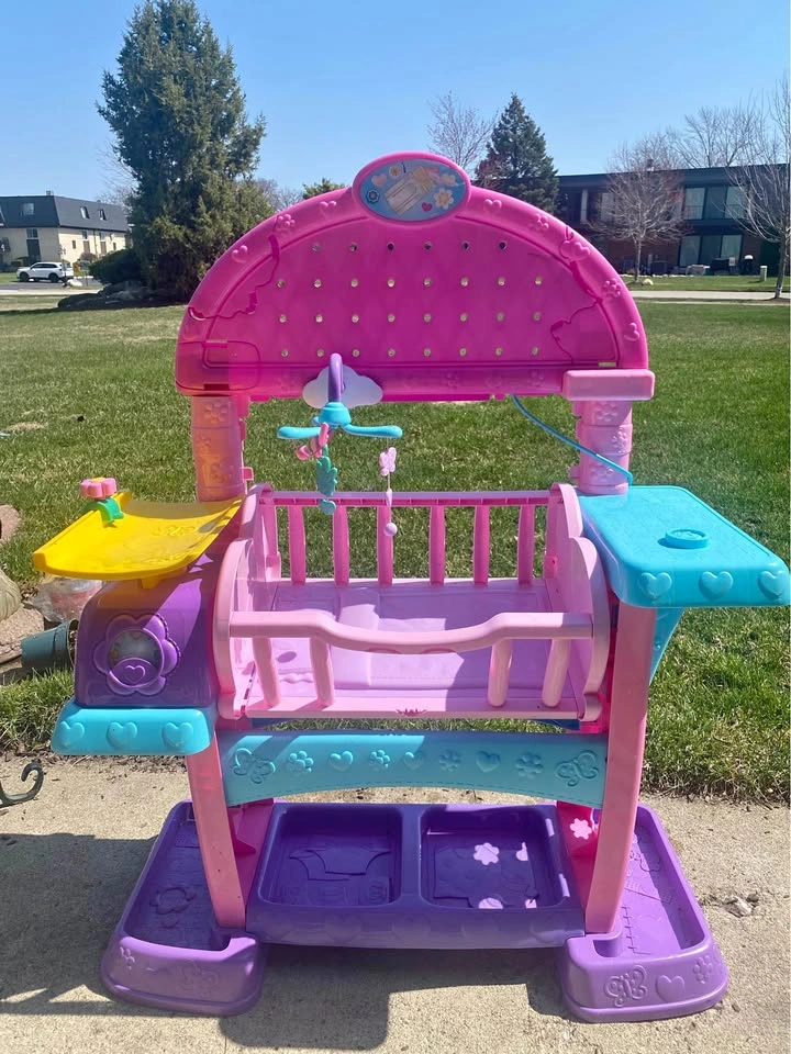 Girl Play Cradle Baby Changing Toy