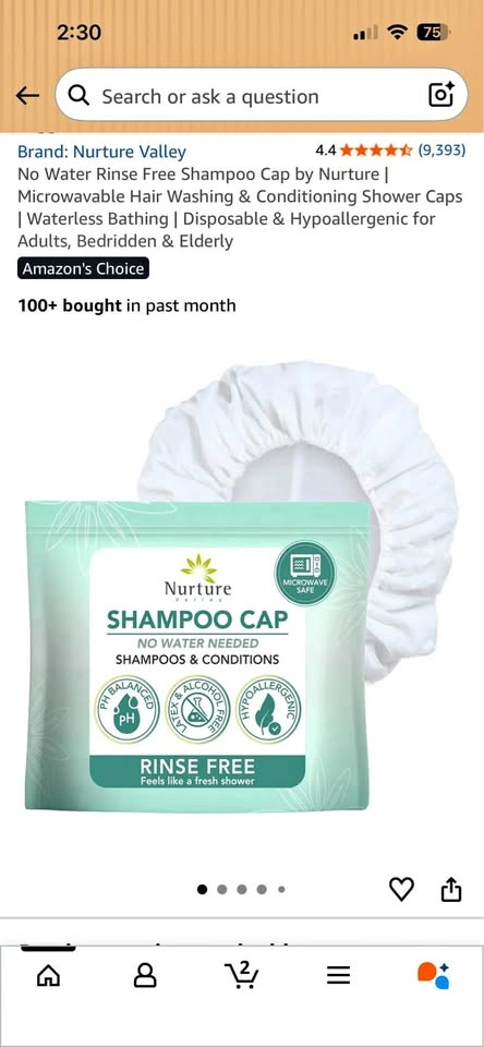 Nurture Shampoo Cap (Rinse Free) x5
