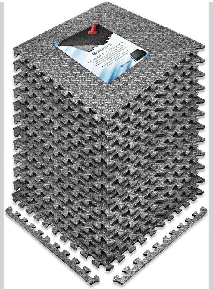 REALIKE Multipurpose Exercise Mat, Gym Flooring Tiles