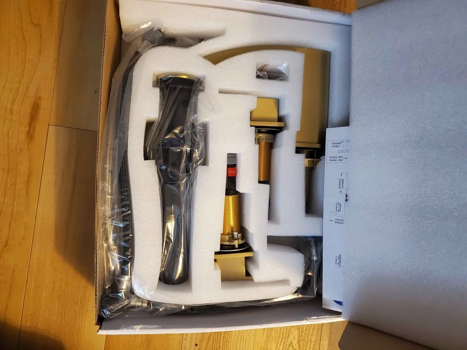 Brushed Gold Waterfall Bathroom Faucet - photo 2
