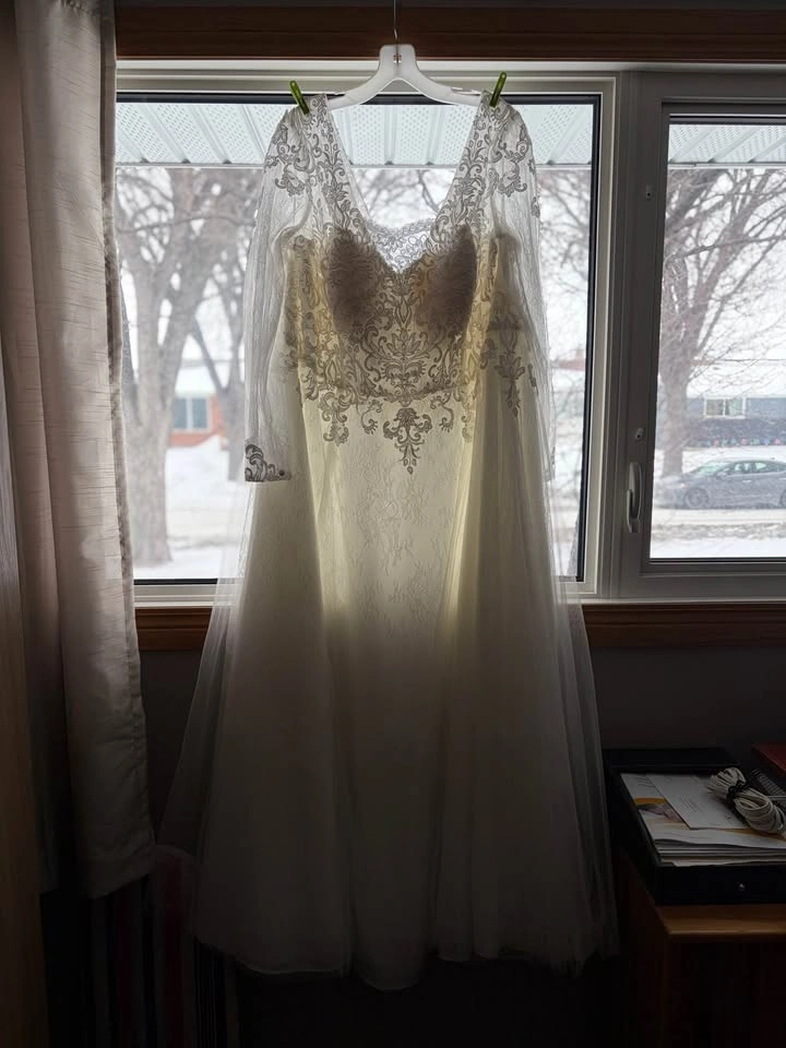 Plus Size 24 Long Sleeve Wedding Dress - photo 5