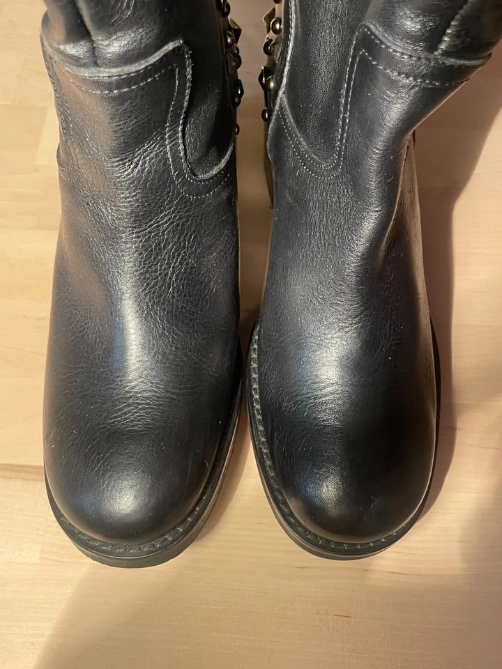 Fabian Leather Ankle Boots, Size US 8, Made in Italy - photo 2