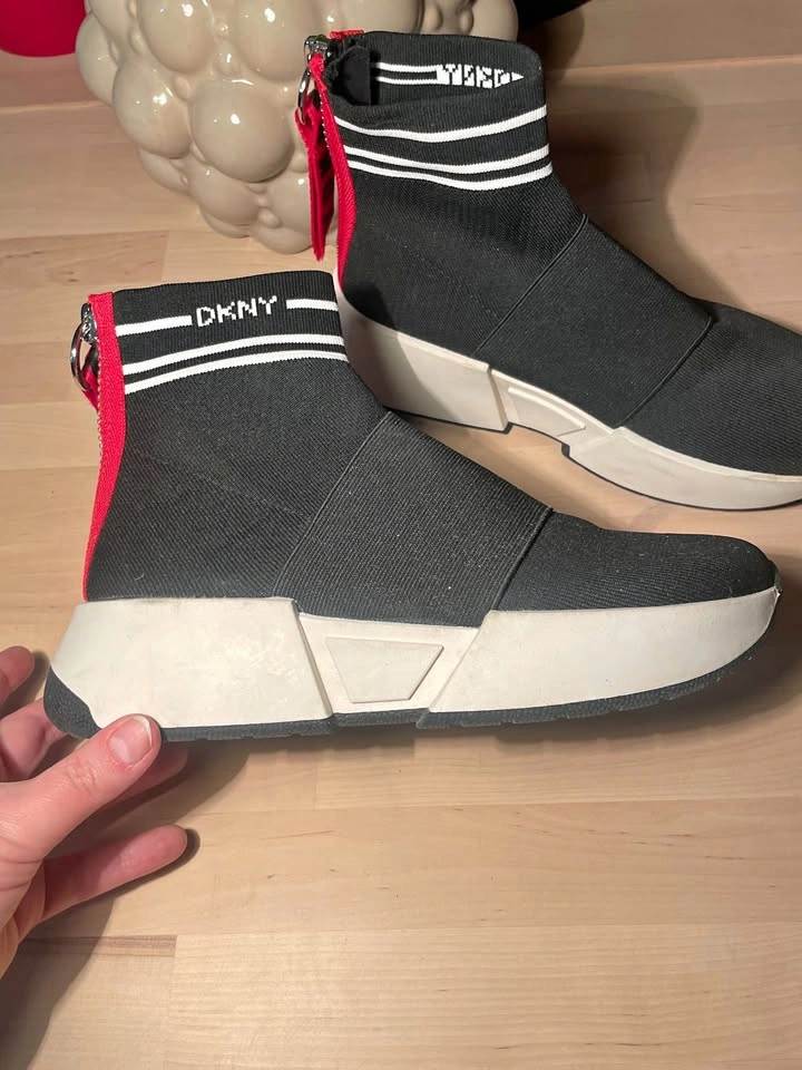DKNY Marini high-top sock sneakers, size US 7.5