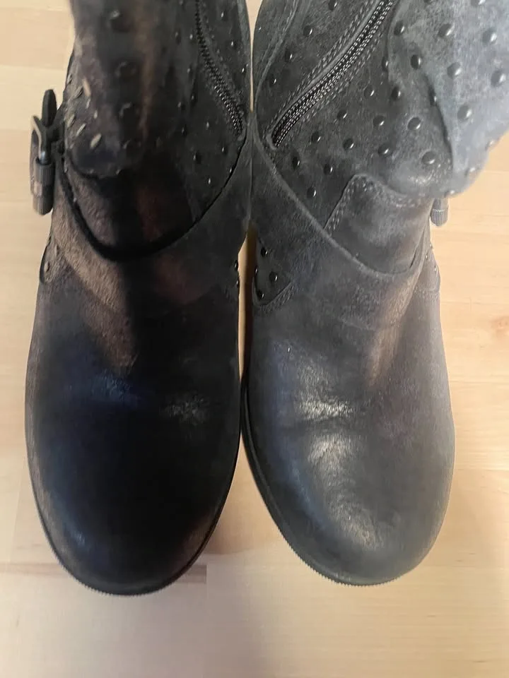 Sorel Joan of Arctic Wedge II Boot Stud Black Leather US 7.5 - photo 2