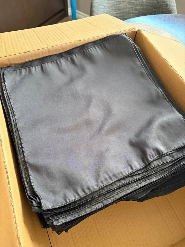 Black linen/cheese cloth napkins