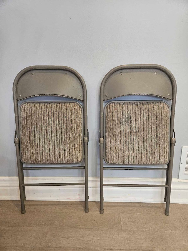 2 Folding Chairs (Padded Fabric) – $20 for Both - photo 2