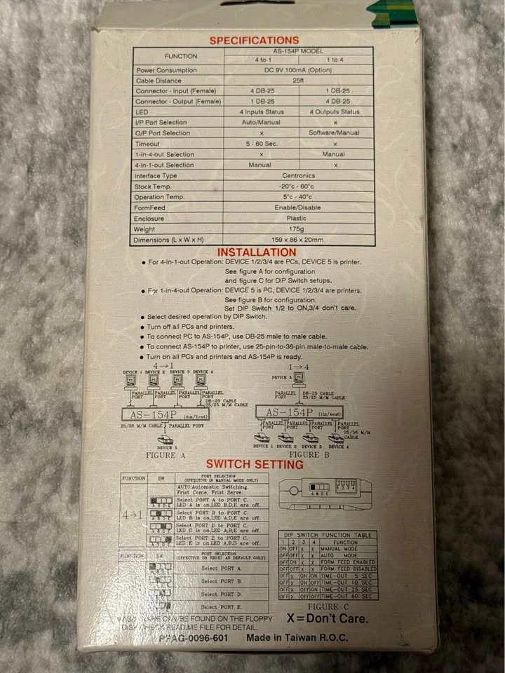 Vintage AUTO DATA SWITCH BUFFER HIGH SPEED 4 TO 1 SWITCH BOX SER - photo 2