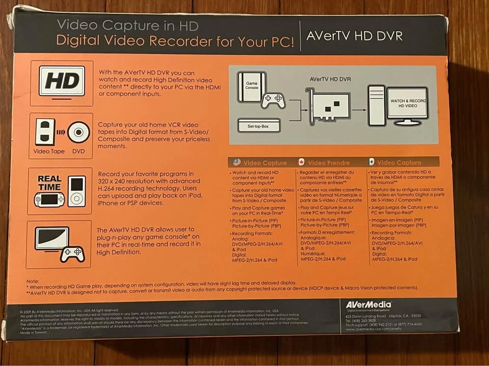 AverMedia MTVHDDVRR C027 AVerTV HD DVR HDMI Video Capture Card - photo 2