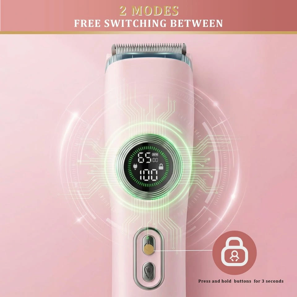 Pink 2-in-1 Dual Head Bikini Trimmer for Women USB-C Waterproof - photo 4