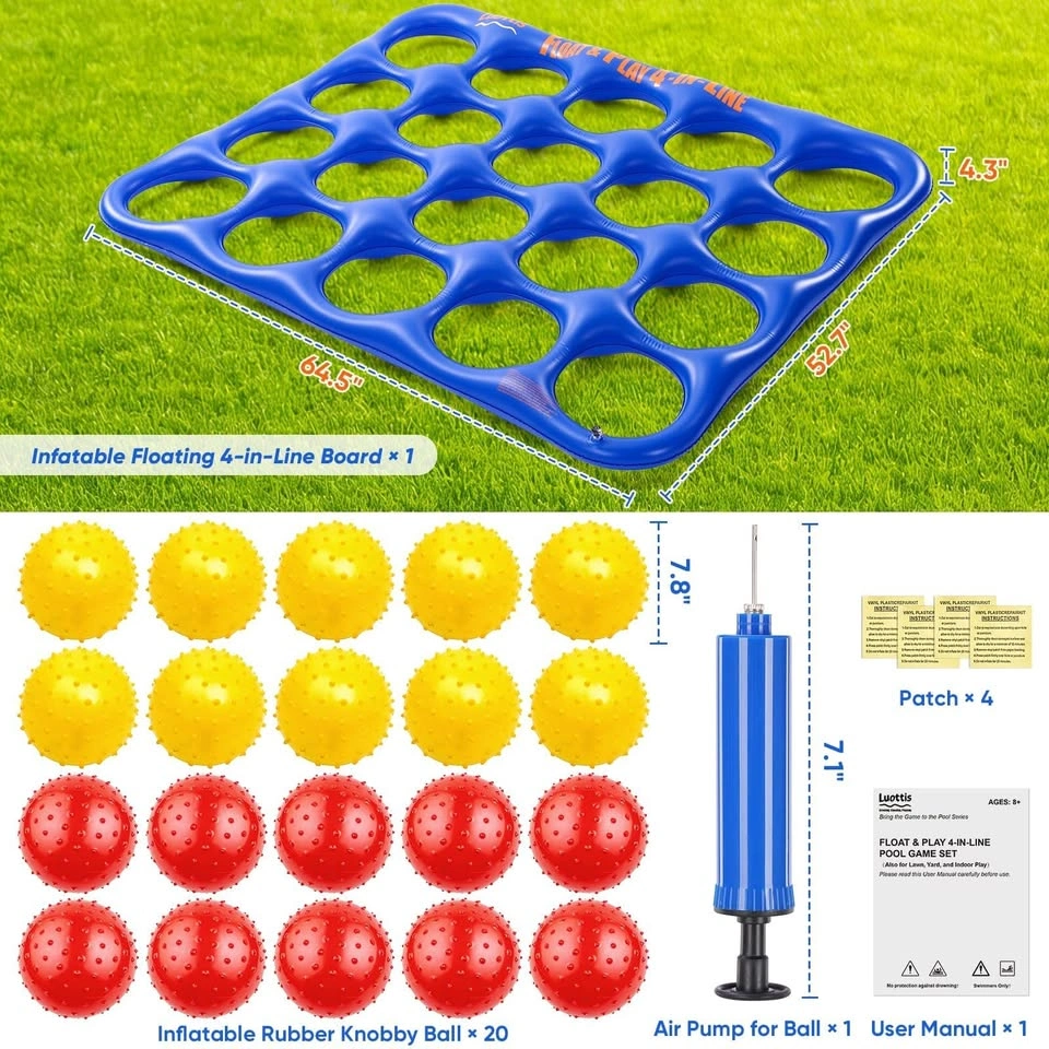 Luottis Inflatable Pool Game Float & Play 4-In-Line - photo 5