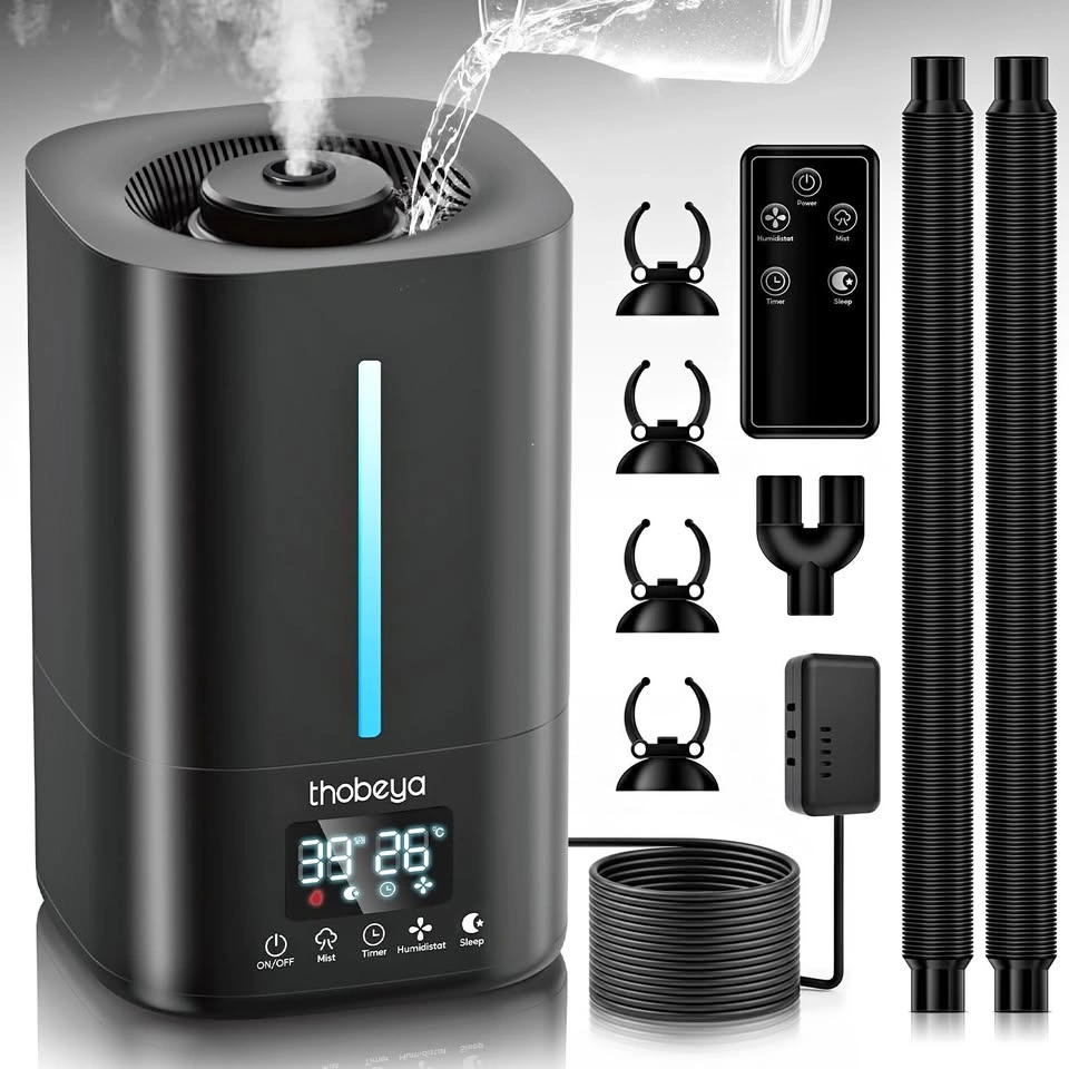 thobeya Ultrasonic Humidifier 5L for Reptile Tank Grow Tent Dual
