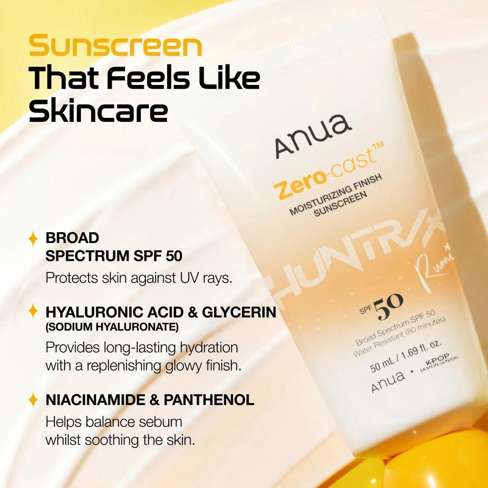 Anua Zero-Cast Moisturizing Finish Sunscreen SPF 50 - photo 3