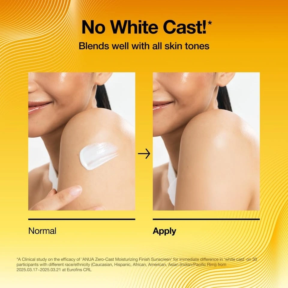 Anua Zero-Cast Moisturizing Finish Sunscreen SPF 50 - photo 4
