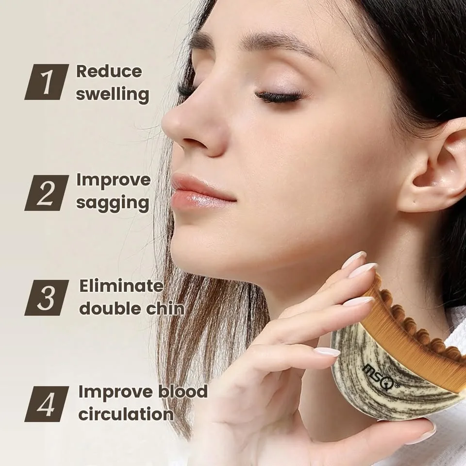 MSQ Facial Body Massage Brush Lymphatic Drainage Gua Sha Tool - photo 5