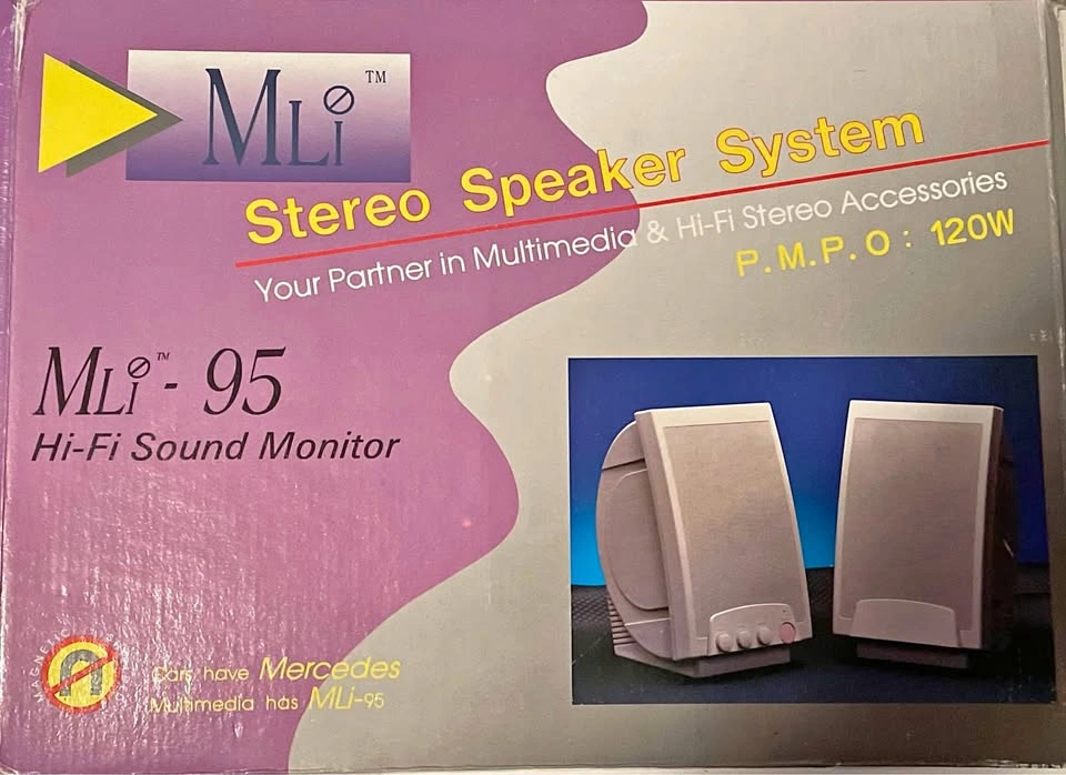 Vintage MLi Stereo Speaker Systems HI-FI Sound Monitors 120 Watt