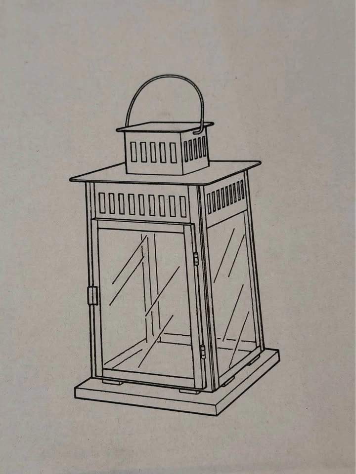 Pair of Black Indoor/Outdoor Lanterns (17 1/4") - photo 2
