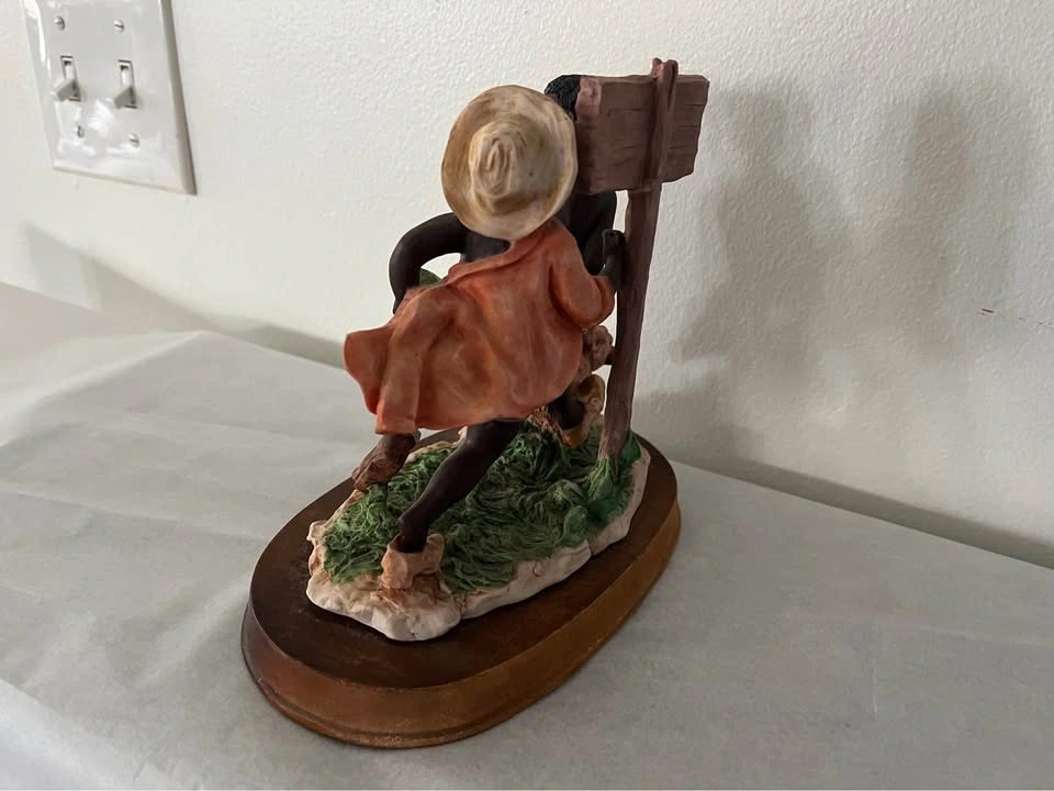 Retake on Norman Rockwell "No Swimming" Figurine with Pedestal - photo 4