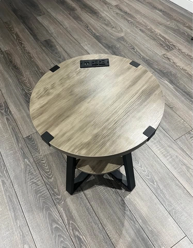 Modern End Table - Grey Wash - photo 3