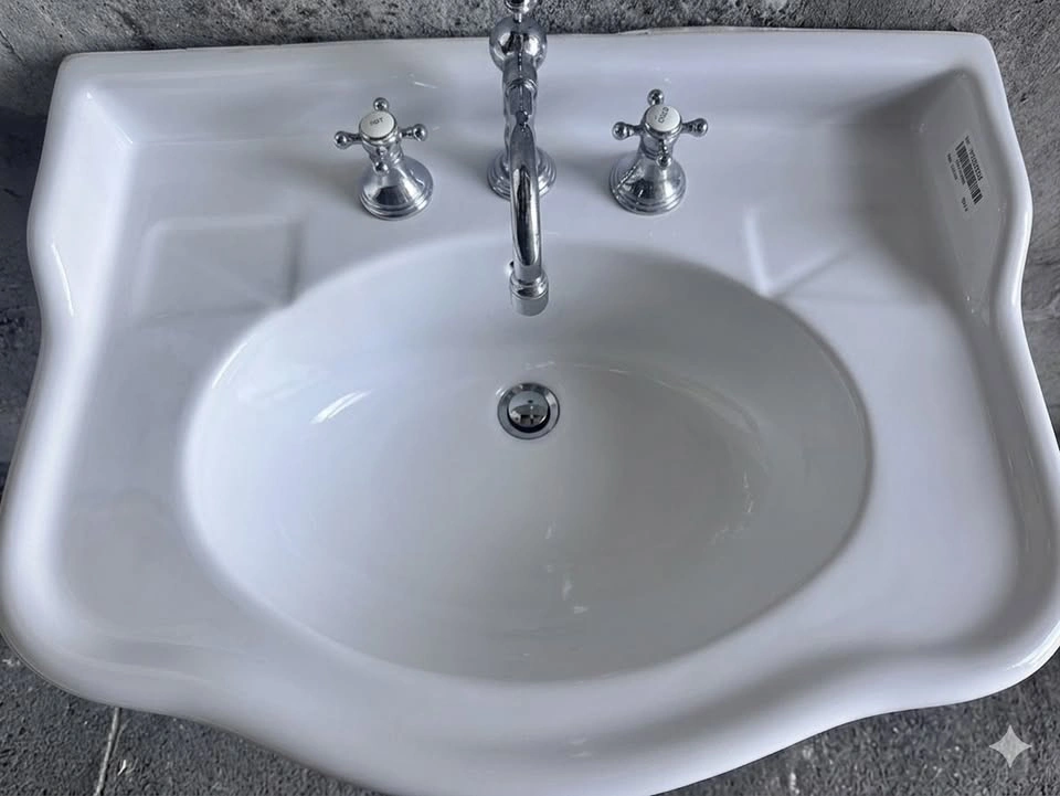 Luxury Cheviot Products Victorian Pedestal Sink & Chrome Faucets - photo 3