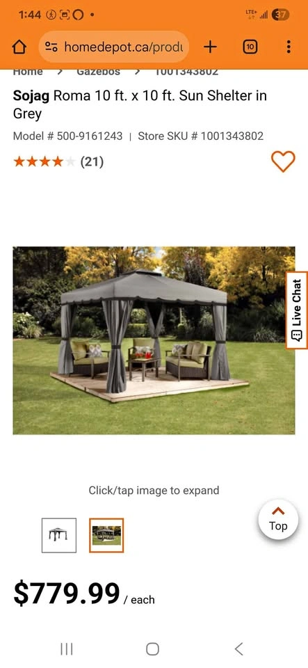 Brand New in box Gazebo 10 x 10