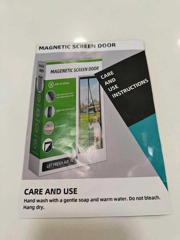 White Magnetic Screen Door