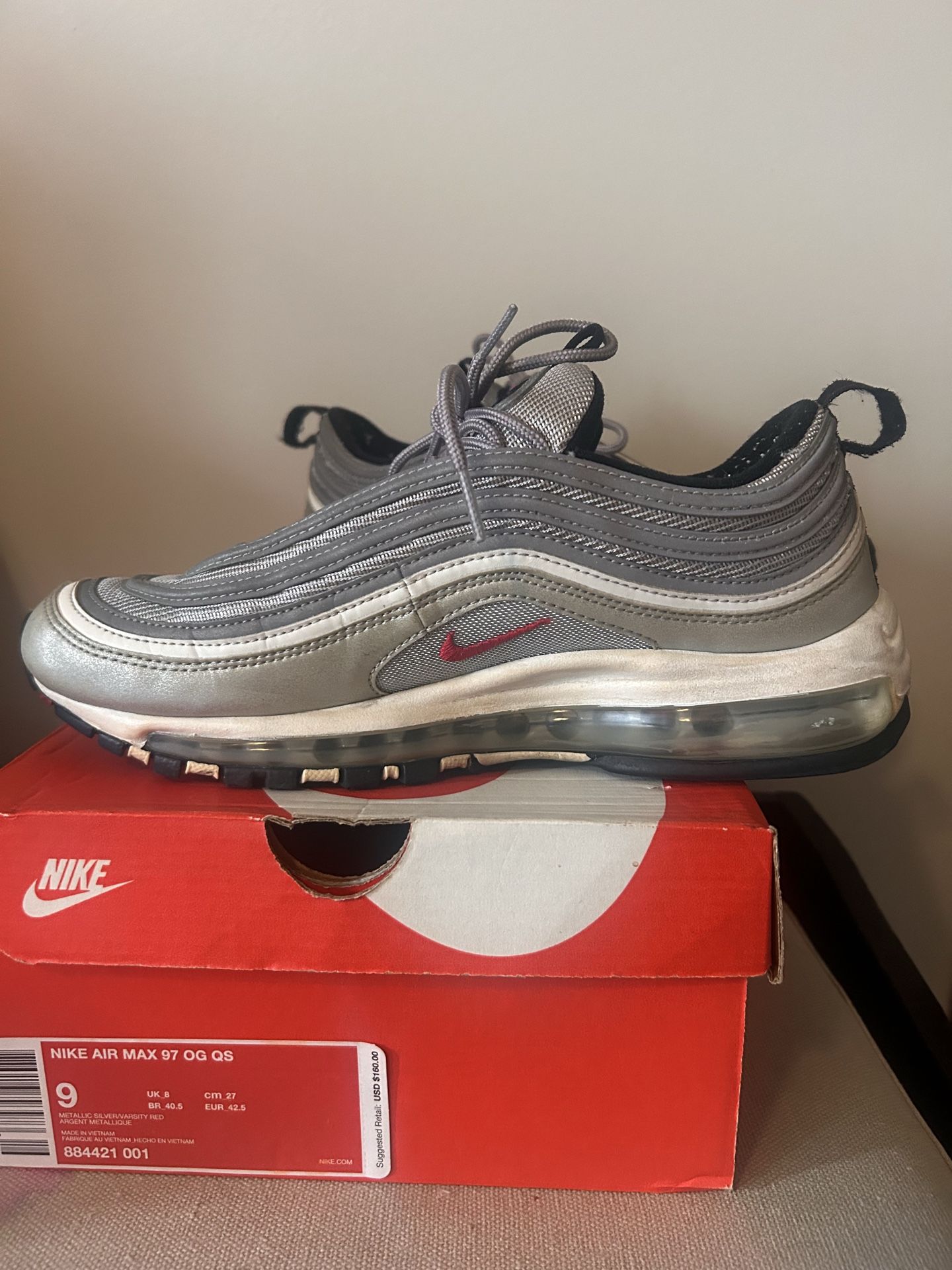 Nike Air Max 97 Silver Bullet Sz 9 - photo 5