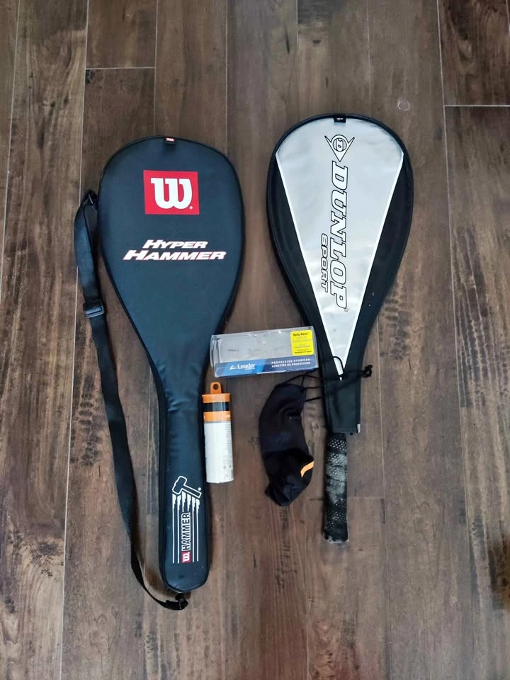 Squash Full Kit - racquets, goggles, balls